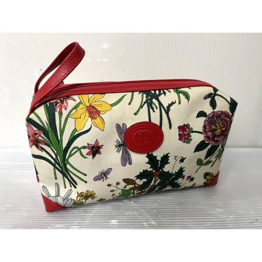 GUCCI Flora Flower floral Clutch cosmetic bag